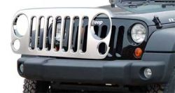 Kühlergrill Kühlergrillblende Jeep Wrangler JK 07- Edelstahl hochglanzpoliert