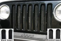 Kühlergrill Kühlerschutz schwarz hinter dem Grill 3D Jeep Wrangler TJ 97-06 RAMPAGE 86514