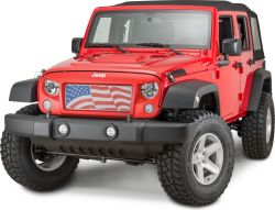 Kühlergrill Kühlerschutz Kühlergrillblende Spartan "USA Flagge" Jeep Wrangler JK 07- Rugged Ridge 12034.22