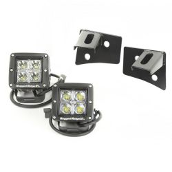 LED Arbeitsscheinwerfer 3" eckig Set Jeep Wrangler JK 07-18 Rugged Ridge 11027.10 Windshield Bracket LED Light Kit, Square, 07-1