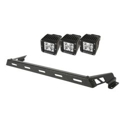 LED Scheinwerfer 3" rund schwarz texturiert Set inkl. Scheinwerferhalter Jeep Wrangler JK 07-18 Rugged Ridge 11232.11 Hood Light