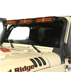 LED Scheinwerfer Arbeitsscheinwerfer 3 LED Scheinwerfer mit Halterung Jeep Wrangler JK 07-18 Rugged Ridge 11232.41 Windshield LE