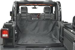 Laderaumschutzmatte / Laderaumwanne / Kofferraummatte / Hundeschutzmatte schwarz Jeep Wrangler JL 18- 2-Türer Dirtydog 4x4 JL2CL