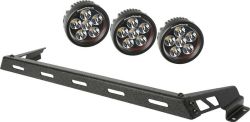 Lampenbügel Motorhaube für 3 LED's SET schwarz texturiert für Jeep Wrangler JK 07- Rugged Ridge 11232.13 Hood Light Bar Kit