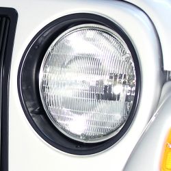 Lampenringe Hauptscheinwerfer schwarz vorne Jeep Wrangler TJ 97-06 Rugged Ridge 12419.23 Headlight Bezels