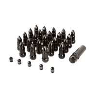 Radmutter 1/2" Set 23 Stück Bullet schwarz Jeep universal Rugged Ridge 16715.27 Bullet Lug Nut and Valve Stem Cap Kit, Blk, 1/2-