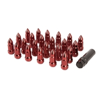 Radmutter 1/2" Set 23 Stück Stahl rot Bullet Style Jeep universal Alloy USA 11290 Lug, Bullet Style, Red, 1/2-20