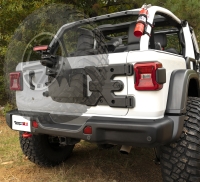 Reserveradträger Hecktürscharnier Spartacus Heavy Duty Jeep Wrangler JL 18- Rugged Ridge 11546.55 Spartacus HD Tire Carrier, Hin