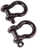 Schäkel Abschleppset Ø 19mm schwarz für Heckstoßstangen und Frontstoßstangen Rugged Ridge 11235.04 D-Shackles, 3/4-Inch, Black,