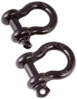 Schäkel Abschleppset Ø 22mm schwarz für Heckstoßstangen und Frontstoßstangen Rugged Ridge 11235.06 D-Shackles, 7/8-Inch, Black,