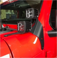 Scheinwerferhalter Doppelt Set Scheinwerferhalter auf der A-Säule ARTEC JL5603 Jeep Wrangler JL 18- A-pillar Dual LED Cube Light