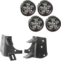 Scheinwerferhalter schwarz Dual mit LED Scheinwerfer Jeep Wrangler TJ Dual A-Pillar LED Kit, 3.5-Inch Round; 97-06 TJ/LJ 11232.3