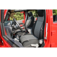 Sitzbezug Neopren schwarz / grau vorne Jeep Wrangler JK BJ 07 - 10