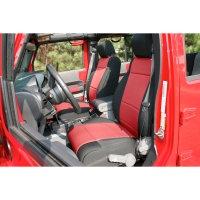 Sitzbezug Neopren schwarz / rot vorne Jeep Wrangler JK BJ 11 - 14