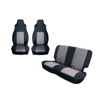 Sitzbezug Schwarz/Grau Set Jeep Wrangler TJ 03-06 Rugged Ridge 13293.09 Seat Cover Kit, Black/Gray; 03-06 Wrangler TJ