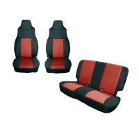 Sitzbezug Schwarz/Rot Set Jeep W...