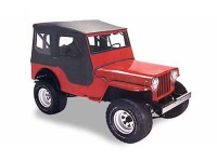 Softtop Tigertop-Softtop ohne Schienensystem mit Druckknöpfen Black Crush - Jeep CJ 41 - 49