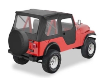 Softtop Tigertop-Softtop ohne Schienensystem mit Druckknöpfen Black Crush - Jeep CJ5 55 - 75