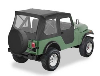 Softtop Tigertop-Softtop ohne Schienensystem mit Druckknöpfen Black Crush - Jeep CJ5 76 - 83