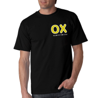 T-Shirt OX T-Shirt Front Short Sleeve BLACK M-XL