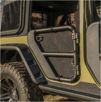 Tube Door Cover Set hinten schwarz Jeep Wrangler JK 07-18 4-Türer Rugged Ridge 13579.57 Fortis Tube Door Covers, Rear Set, Blk,