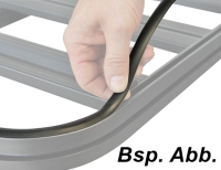 UPRACKS C-Schienen PVC-Band 14mm für seitliche Nuten, schwarz, Meterware 63-A016
