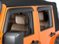 Windabweiser Seitenscheiben Window Visors Jeep Wrangler JK 4-Türer schwarz matt Rugged Ridge 11349.12