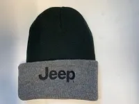 Jeep Cap Mütze Jeep® Logo Strickmütze / Jeep Merchandise KH-JEEPFLIPGRY/BLK Jeep Logo Knit Beanie Hats Flip Knit in Black JEEPFL