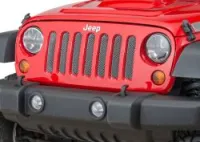 Kühlergrill Kühlerschutz Jeep Wrangler JK Drake Edelstahl silber innen JP-190010-C