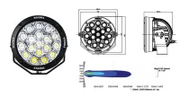 LED Fernscheinwerferkit 10° 6,7" CANNON 126W GEN 2 E-Mark 18LED 2700Lumen VISION X CG2-CPM1810KIT mit E-Prüfzeichen