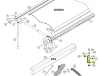 Rhino Rack L-Halter Sunseeker Markise für 50-032132 & 50-032133 1 Stück 50-C640